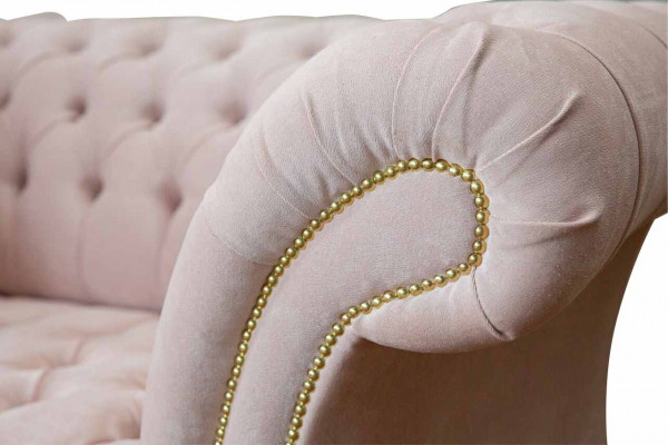 Armchair Upholstery Sofa Fabric Chesterfield Couches 1-Seater Single-Seater Pink