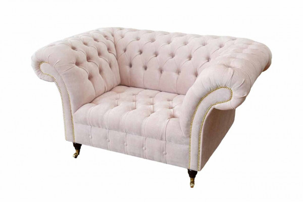 Armchair Upholstery Sofa Fabric Chesterfield Couches 1-Seater Single-Seater Pink