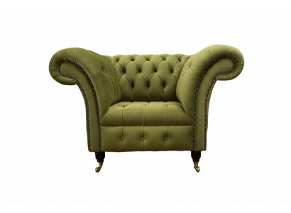 Chesterfield Design Armchair Couch Upholstery Luxury Textile Sofas Single-Seater