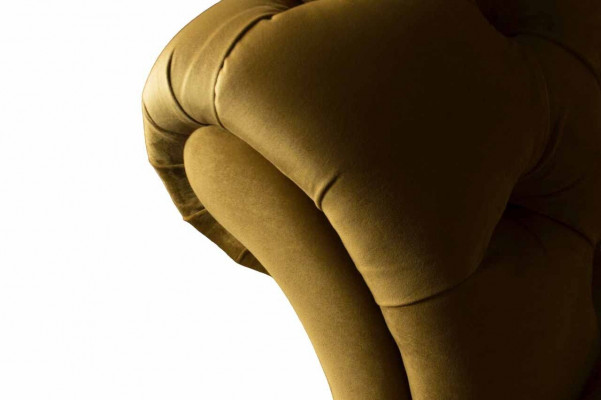 Chesterfield armchair fabric textile modern living room luxury design furniture