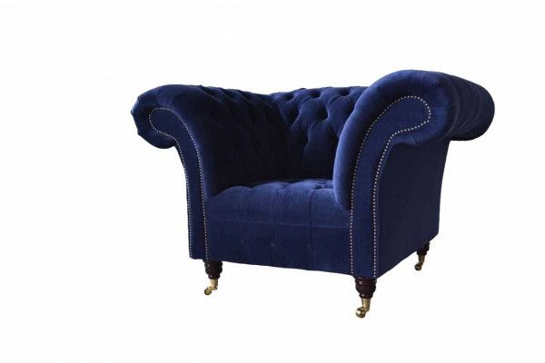 Chesterfield textile armchair single seater sofa upholstery design luxury modern