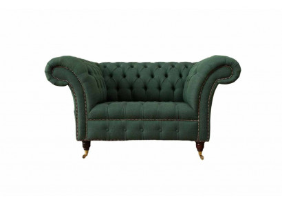 Green armchair sofa couch upholstery luxury classic textile couches new