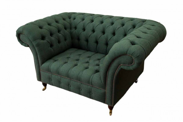 Green armchair sofa couch upholstery luxury classic textile couches new