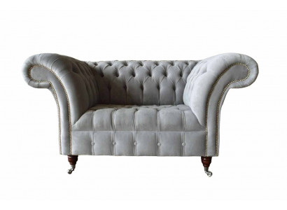 Gray Chesterfield Wingback Armchair Gray Armchair Couch Fabric Sofa Living Room