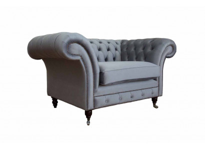 Design Chesterfield Fabric Armchair 1-Seater Upholstered Sofas Lounge New