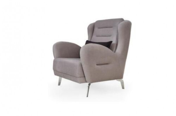 Luxury Sofa Set 3-3-1 Three-Seater Sofa Armchair Fabric Gray Modern