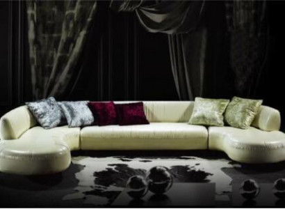 Chesterfield Sectional Sofa U-Shape Luxury Couch Leather Sofa Sofas White Modern