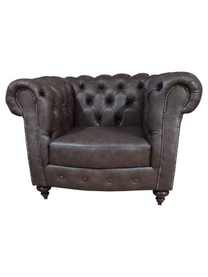 Chesterfield Armchair Couch 1 Seater Leather Lounge Seat Luxury Single Seater