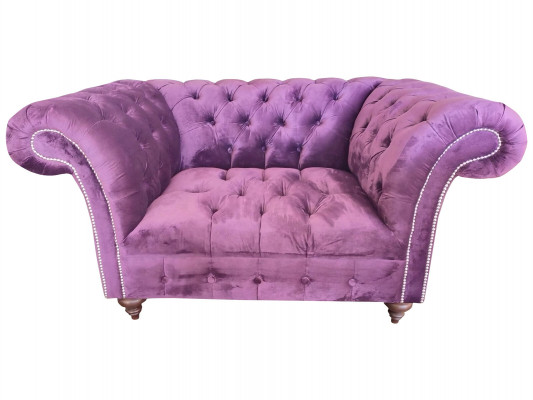 Chesterfield Armchair Couch 1-Seater Textile Armchair Fabric Seat Lounge Furniture