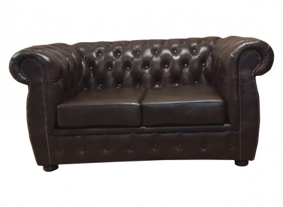 Chesterfield Sofa 2-Seater Luxury Couch Two-Seater Sofa Brown Furniture Couches