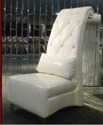 Luxury Armchair Chesterfield Faux Leather 1-Seater White Lounge Chair