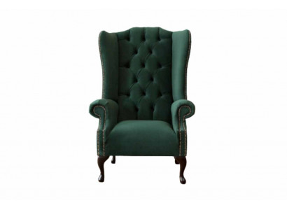 Chesterfield design armchair upholstery luxury textile couches wing chair