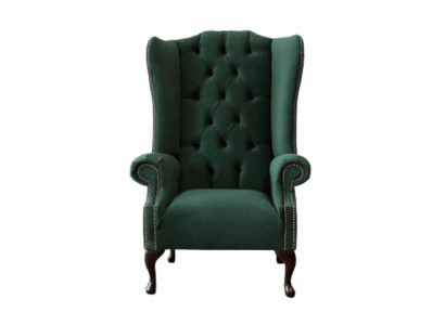 Chesterfield design armchair upholstery luxury textile couches wing chair