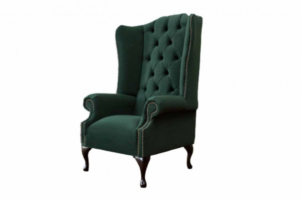 Chesterfield design armchair upholstery luxury textile couches wing chair