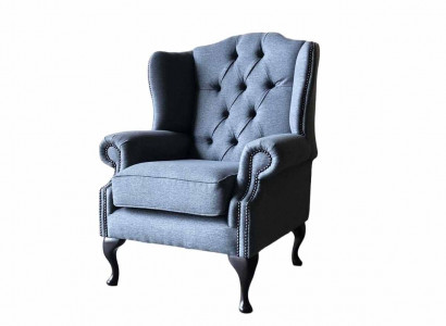 Armchair 1 Seat Textile Lounge Luxury Upholstered Wingback Armchair Single Seater Design 1