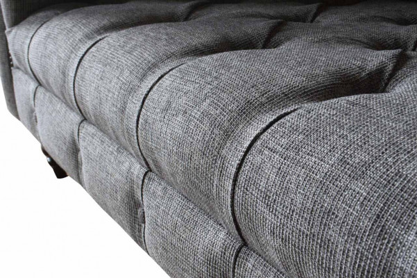 Chesterfield couch sofa upholstery 3-seater couches seat sofas gray new