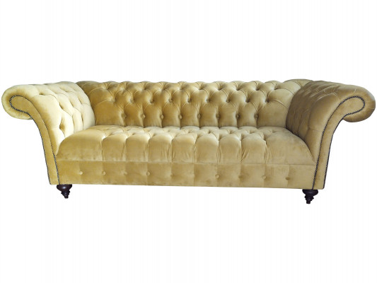 Luxury Sofa Three-Seater Design Chesterfield Fabric Couches Modern