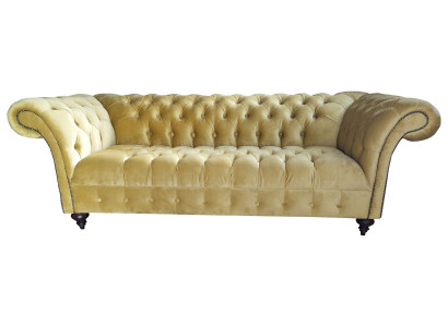 Luxury Sofa Three-Seater Design Chesterfield Fabric Couches Modern