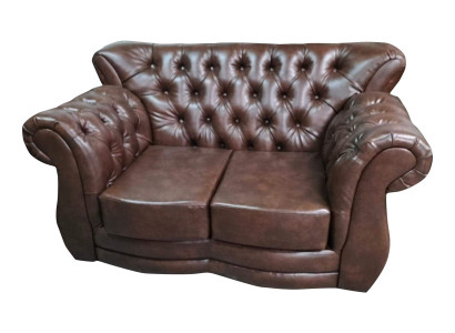 Chesterfield Sofa Luxury Couch 2-Seater Sofas Brown Leather Sofa Couches