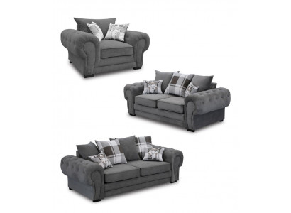 Sofa set 3+2+1 Chesterfield furniture living room fabric in Italian style