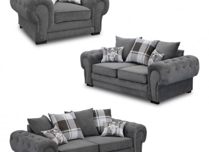 Sofa set 3+2+1 Chesterfield furniture living room fabric in Italian style