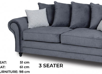 Three-seater couch upholstery furniture velvet couch fabric sofa 218cm couches