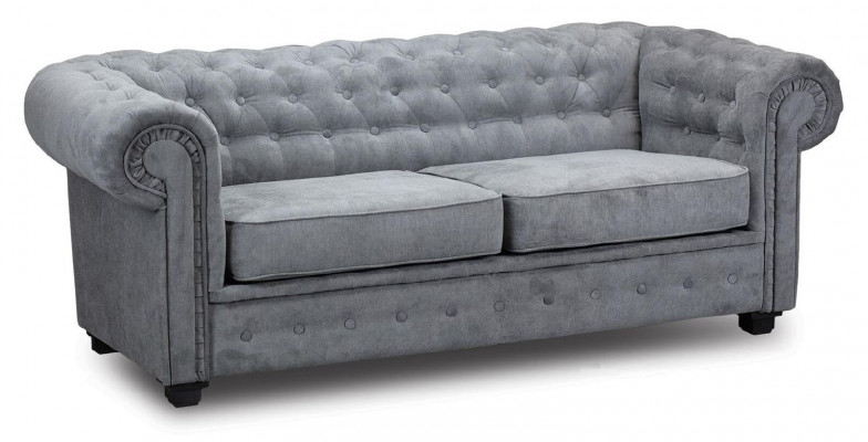 Gray Chesterfield sofa cushion furniture two-seater couches sofas fabric textile