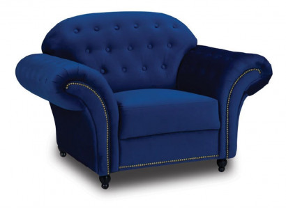 Blue armchair Chesterfield single-seater couch sofa blue armchair furniture