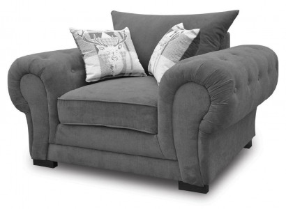 Modern style design, color gray, living room, 1-seat armchair, fabric polyester, new.