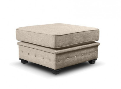 Fabric Beige Luxury Seat Furniture Stool Footstool Pouf Living Room Seat