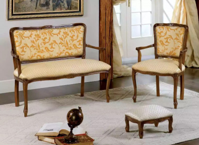 Stylish Classic Design Seating Set Upholstered Furniture Design Bench Stool Chairs
