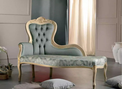 Luxury furniture chaise longue living room classic design textile upholstery
