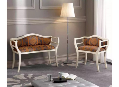 Classic seating set bench chairs upholstered furniture living room furniture design