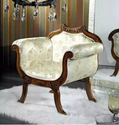 Classic luxury single-seater upholstered seat textile furniture designer armchair