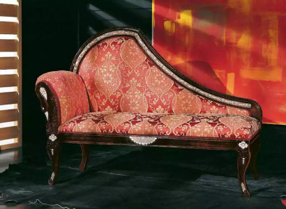 Living room chaise lounge upholstery fabric textile luxury seating furniture new