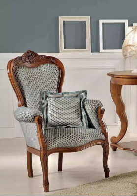 Classic living room armchair upholstered chair fabric furniture single seater office