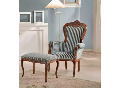 Classic Armchair Living Room Single-Seater Designer Upholstered Seat Fabric Furniture