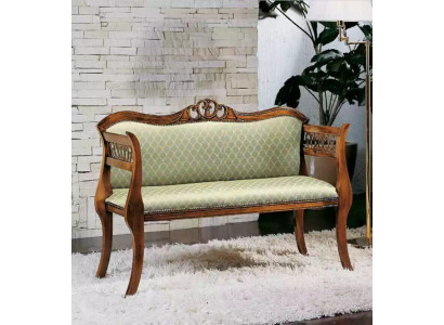 Classic bank luxury upholstered bench living room seating two-seater