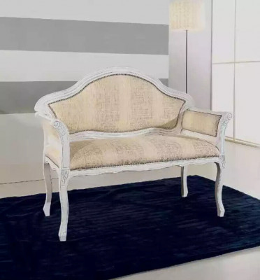 Beige Classic Upholstered Bench Designer Living Room Furniture New Luxury