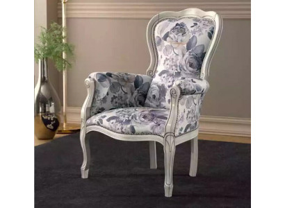 Classic armchair wingback chair upholstered furniture designer fabric living room