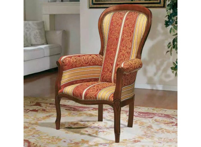 Classic armchair upholstered furniture luxury upholstered armchair wood frame new