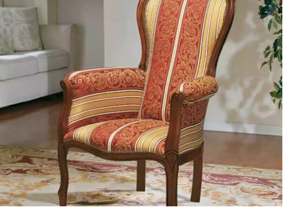 Classic armchair upholstered furniture luxury upholstered armchair wood frame new