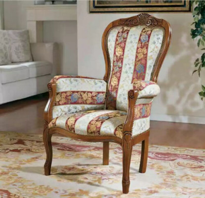 Classic designer armchair living room furniture seating textile furniture new