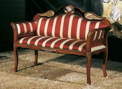 Classic bench upholstery furniture baroque style textile bench two-seater