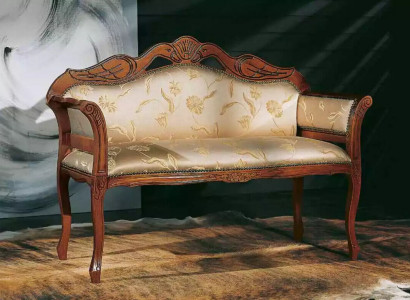 Classic Baroque Upholstered Bench Luxury Two-Seater Furniture
