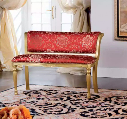 Bench cushion fabric seat style classic designer living room furniture