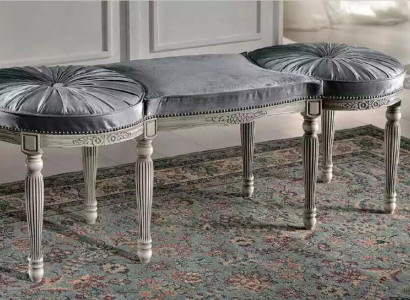 Classic Gray Bench Design Textile New Upholstery Fabric Seating Furniture