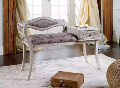 Luxury upholstered bench living room textile furniture style classic new