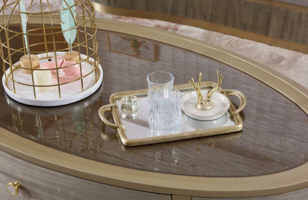 Oval coffee table luxury sofa side tables wooden table Dubai luxury hotel