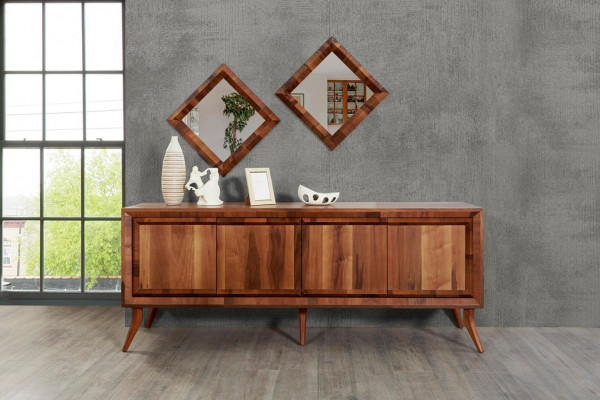 Dining room set, dining table, 4 chairs, sideboard, tables, wood design group, 6-piece set